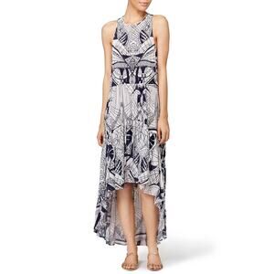 $128 Free People La Mar High-Low Cream/Black Maxi Dress- SM